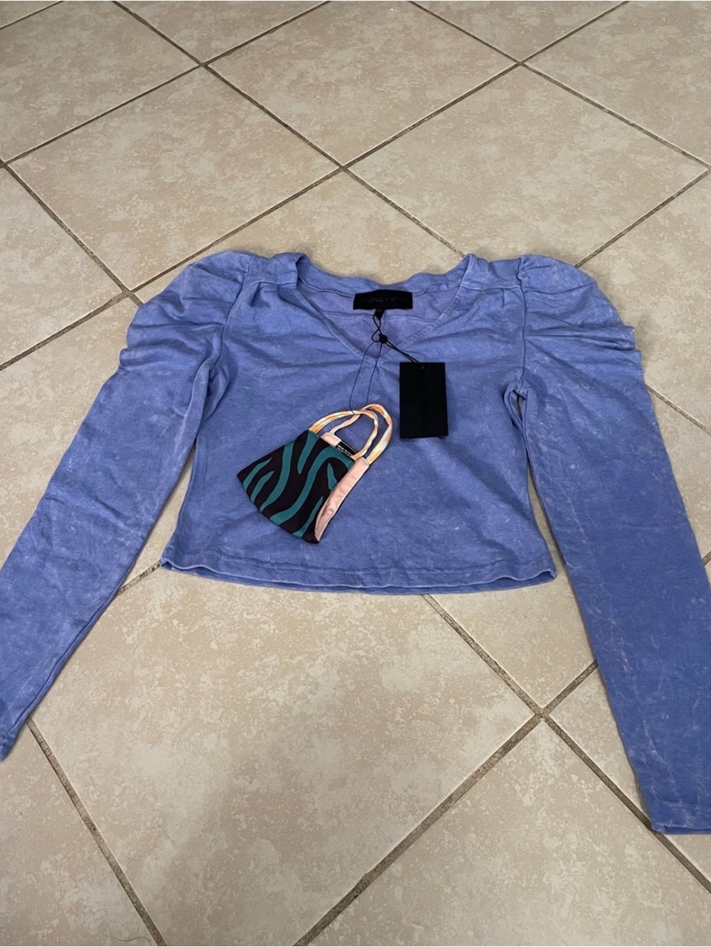 Kendall & Kylie Lavender V-Neck Top